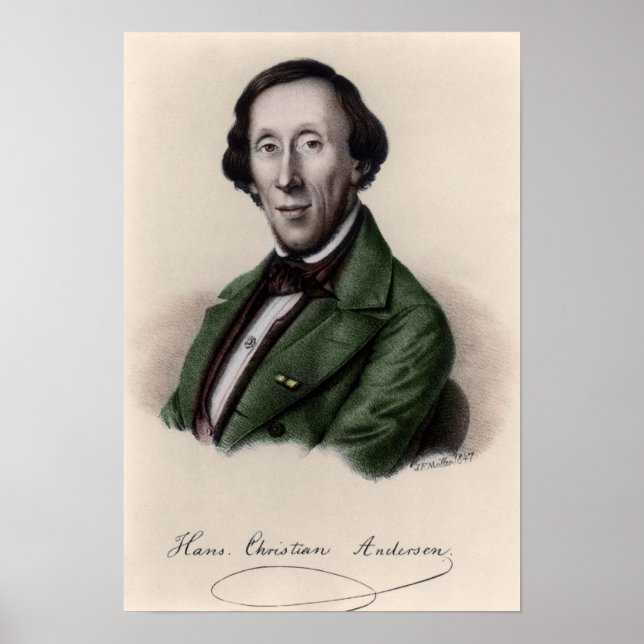 Poster Portrait de Hans Christian Andersen 2 (Devant)
