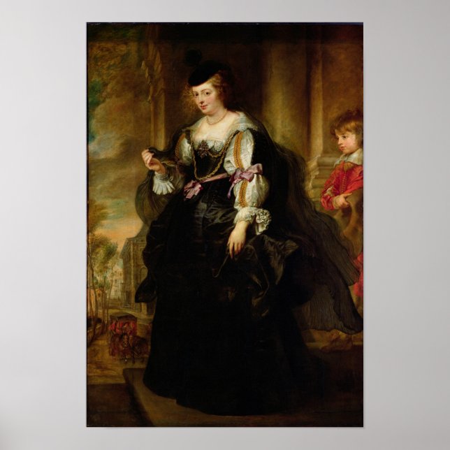 Poster Portrait de Helene Fourment avec un entraîneur, c. (Devant)