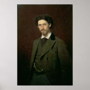 Poster Portrait de Ilya Efimovich Repin, 1876