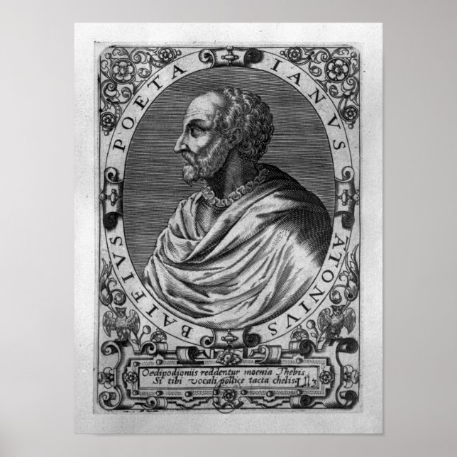Poster Portrait de Jean Antoine de Baif (Devant)