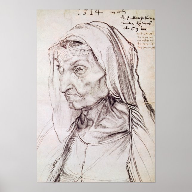 Poster Portrait de la mère de l'artiste, 1514 (Devant)