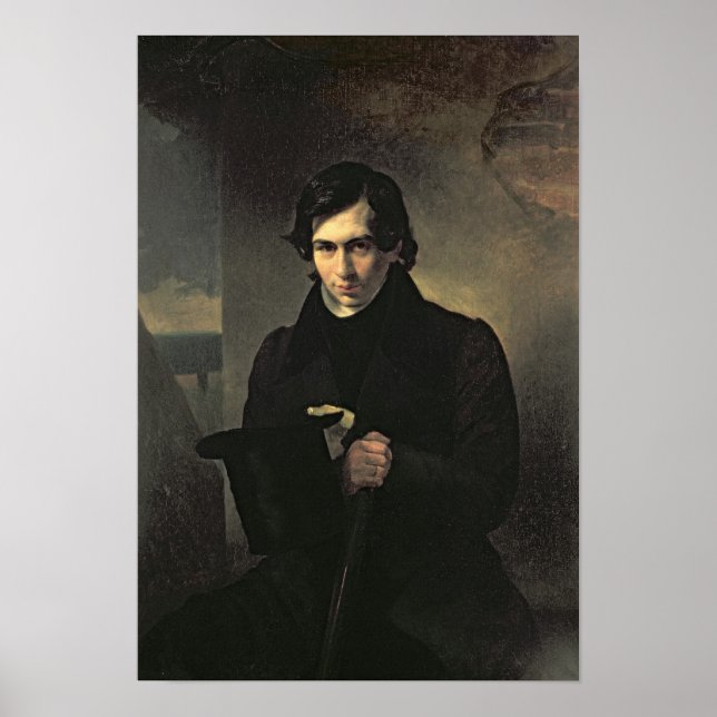 Poster Portrait de l'auteur russe Nestor Kukolnik (Devant)
