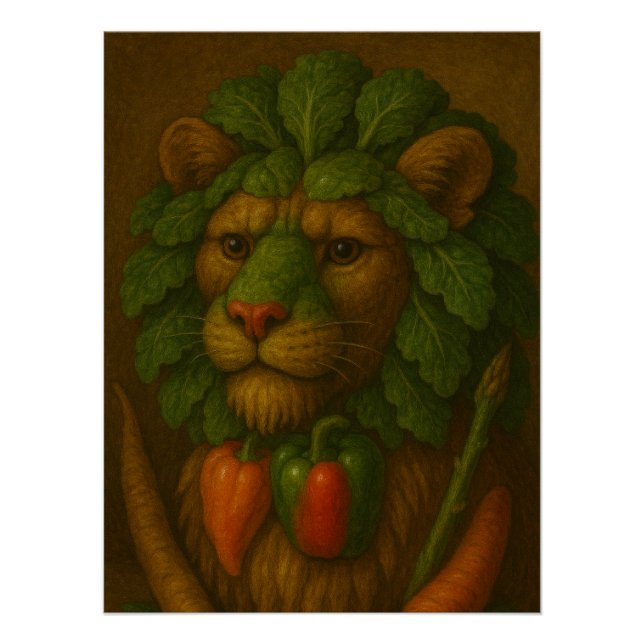 Poster Portrait de Lion Renaissance (Devant)
