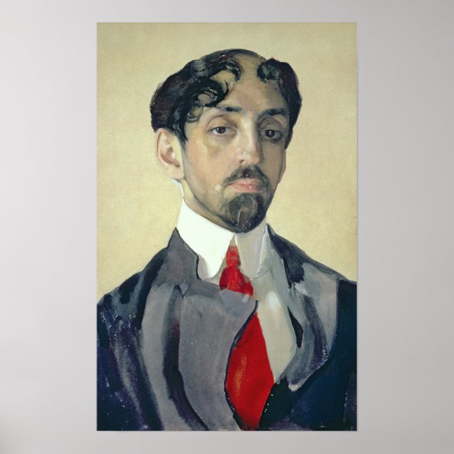 Poster Portrait de Mikhail Kuzmin, 1909 (Devant)