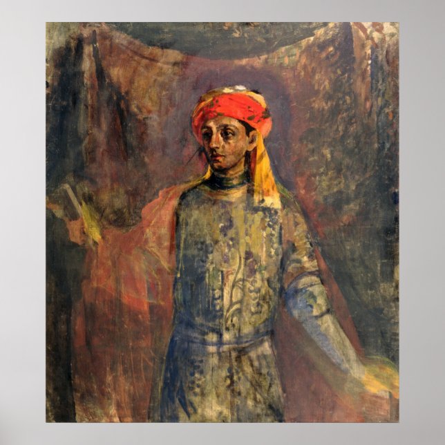Poster Portrait de Mikhail Kuzmin, 1911-12 (Devant)