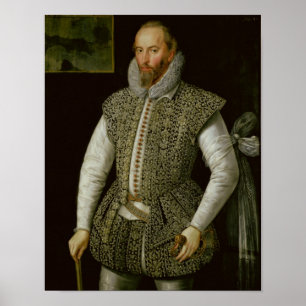 Poster Portrait de monsieur Walter Raleigh, 1598