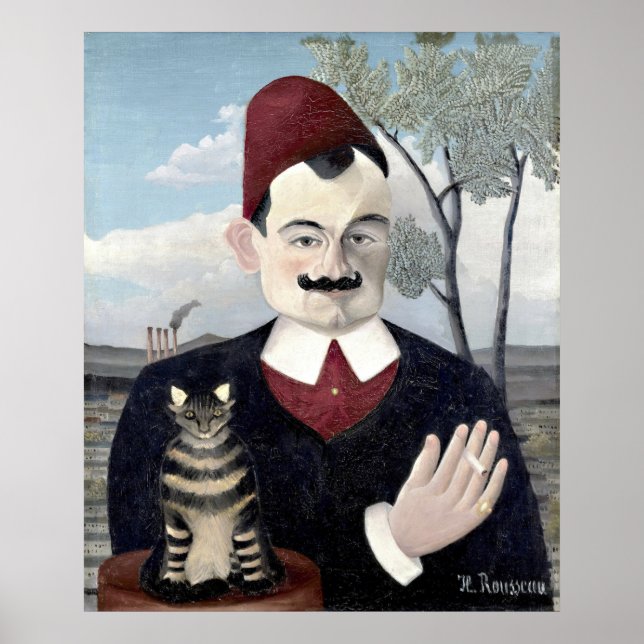 Poster Portrait de Monsieur X, Henri Rousseau Art (Devant)