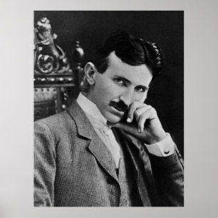 Poster Portrait de Nikola Tesla