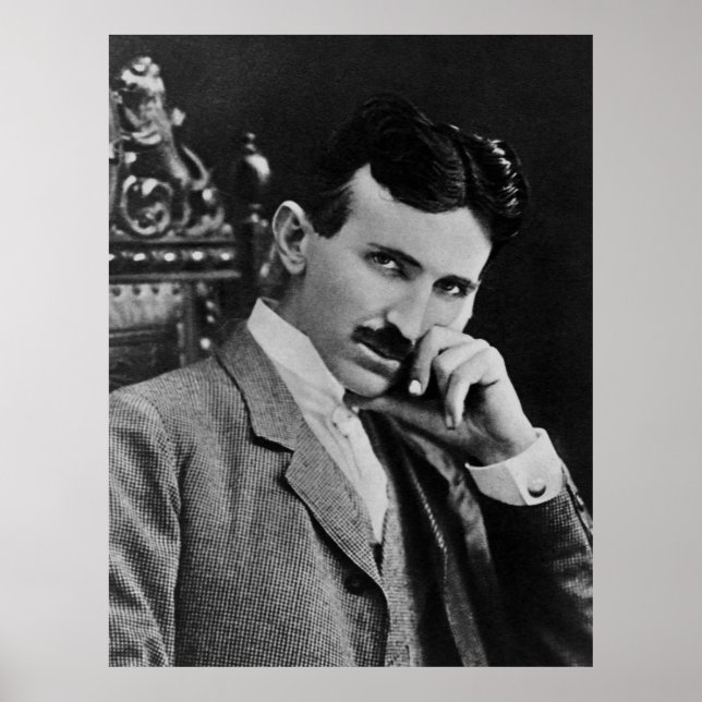 Poster Portrait de Nikola Tesla (Devant)