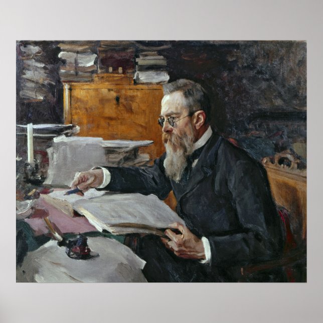 Poster Portrait de Nikolaï Andreyevich Rimsky-Korsakov (Devant)