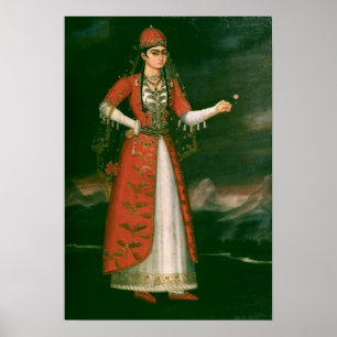 Poster Portrait de Nino Eristavi, Iranien, 1829