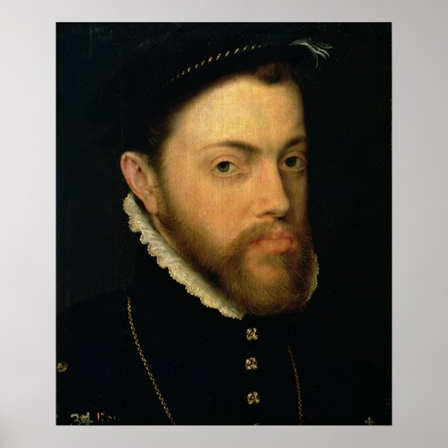 Poster Portrait de Philippe II d'Espagne (Devant)