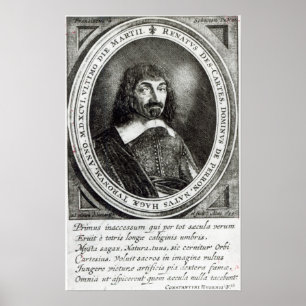 Poster Portrait de René Descartes, 1644
