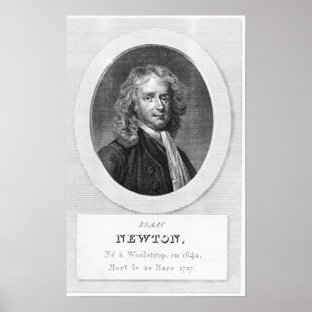 Poster Portrait de Sir Isaac Newton (Devant)