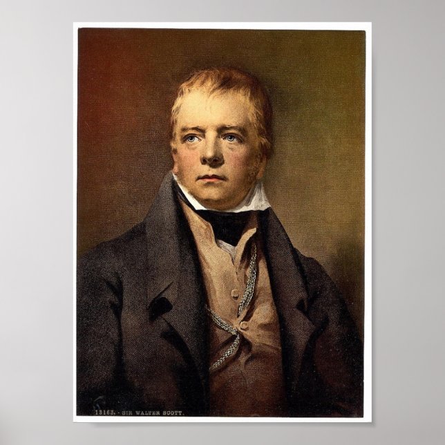Poster Portrait de Sir Walter Scott classique Photochrom (Devant)