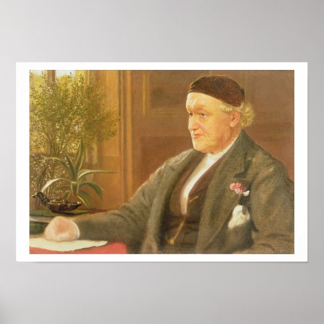 Poster Portrait de William Bell Scott (1811-90), 1886 (oi (Devant)