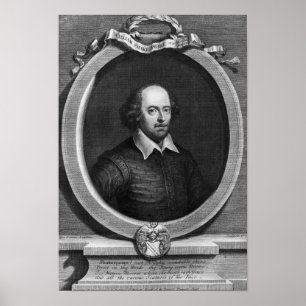 Poster Portrait de William Shakespeare 1719
