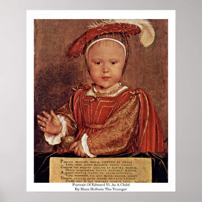 Poster Portrait D'Edward Vi. Enfant (Devant)