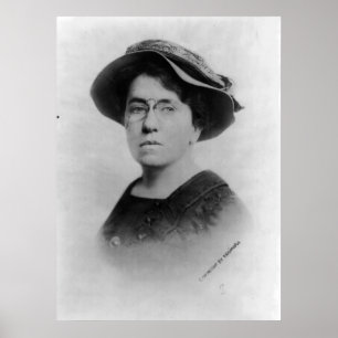 Poster Portrait d'Emma Goldman Anarchiste Féministe