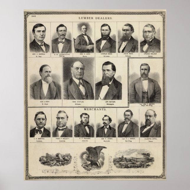 Poster Portrait des concessionnaires de bois d'oeuvre, Mi (Devant)