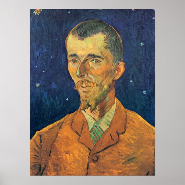 Poster Portrait d'Eugène Boch par Vincent van Gogh (Devant)