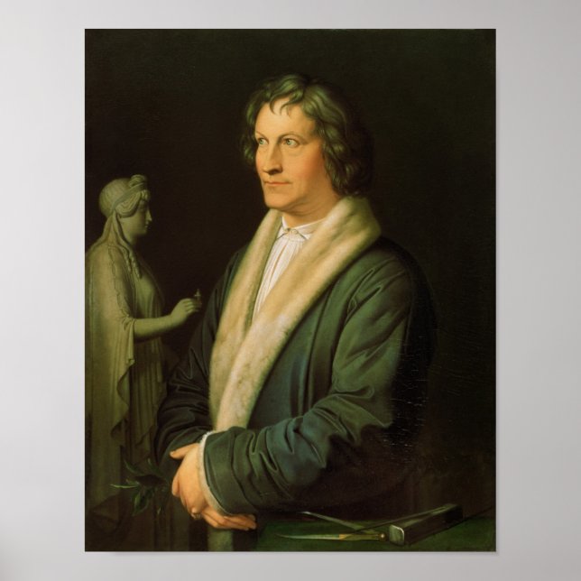 Poster Portrait du sculpteur Bertel Thorvaldsen (Devant)