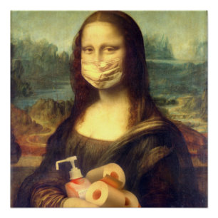 Poster Portrait du virus Corona