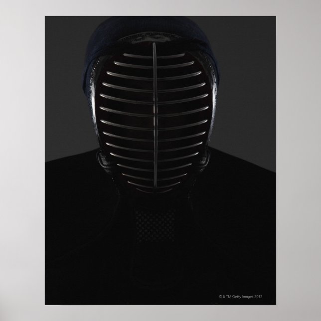 Poster Portrait d'un Kendo Fencer 5 (Devant)