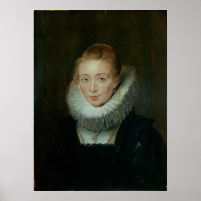 Poster Portrait d'une dame en attente de l'infante Isabel (Devant)