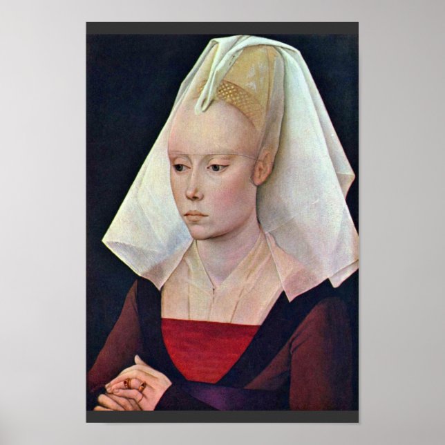 Poster Portrait D'Une Dame Par Weyden Rogier Van Der (Devant)