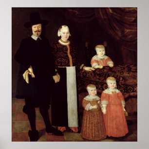 Poster Portrait d'une famille de Hambourg, c.1640