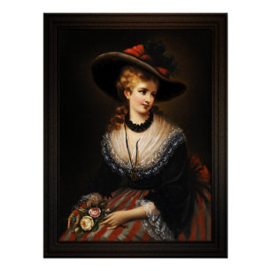 Poster Portrait d'une femme noble par Alois Eckhardt