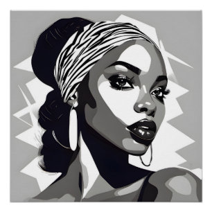 Poster Portrait d'une femme noire