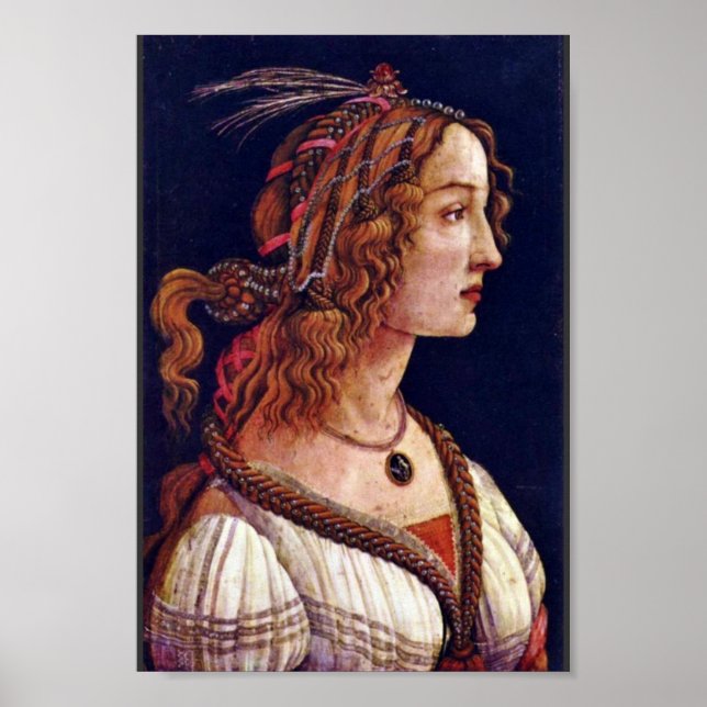 Poster Portrait D'Une Jeune Femme (Simonetta Vespuci ?) (Devant)