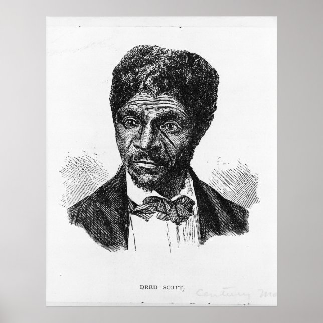 Poster Portrait gravé de African American Dred Scott (Devant)