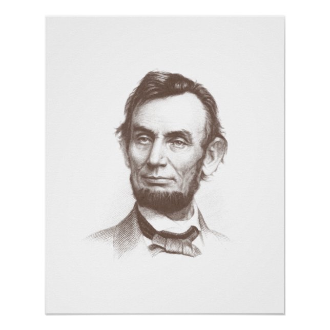 Poster Portrait Historique du Président Abraham Lincoln (Devant)