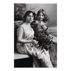 Poster Portrait intemporel de mère et fille