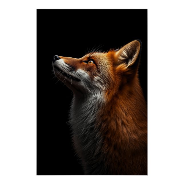 Poster Portrait majestueux du renard, force et confiance  (Devant)
