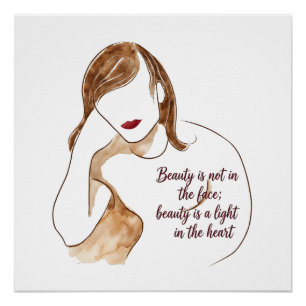Poster Portrait Minimaliste Élégant avec Citation