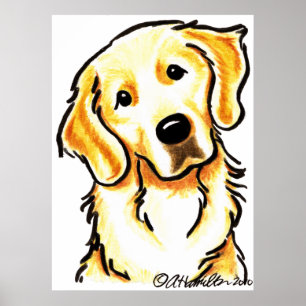 Poster Portrait of a Golden Retriever