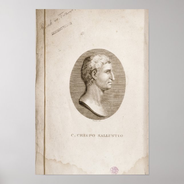 Poster Portrait of Gaius Crispus Sallust (Devant)