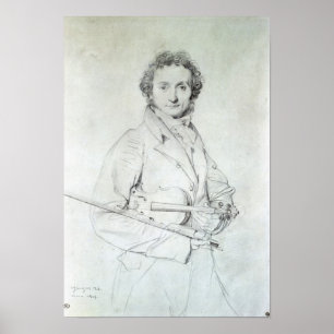 Poster Portrait of Niccolo Paganini  1819