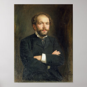 Poster Portrait of Nikolai Karlovich Medtner  1906