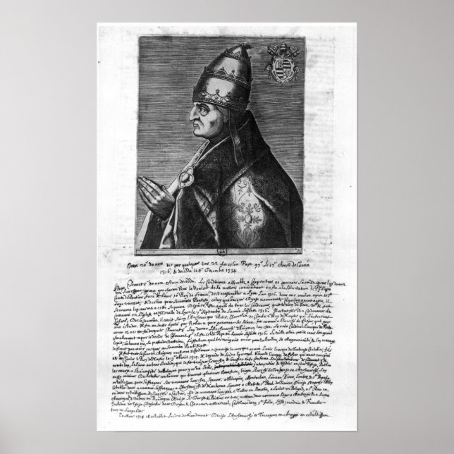 Poster Portrait of Pope John XXII (Devant)