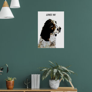 Poster Portrait pour animal de compagnie Springer Spaniel