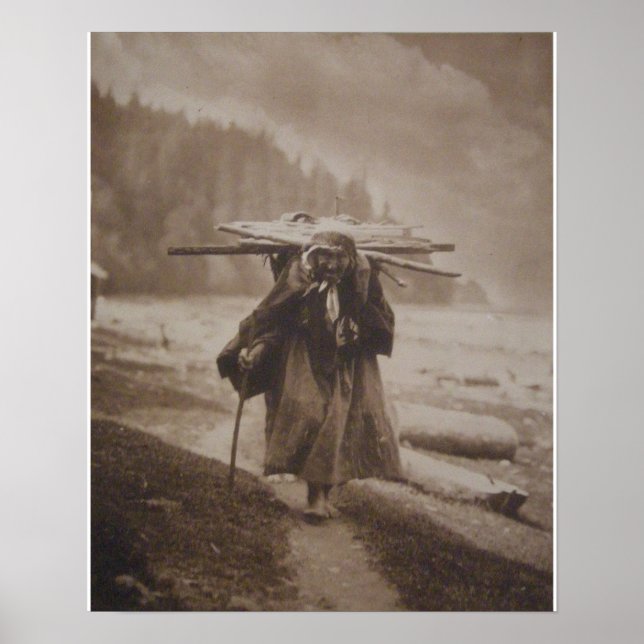 Poster Portrait Vintage amérindien (Devant)