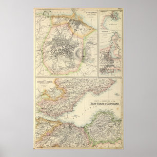 Poster Ports et ports sur la Côte Est de l'Ecosse