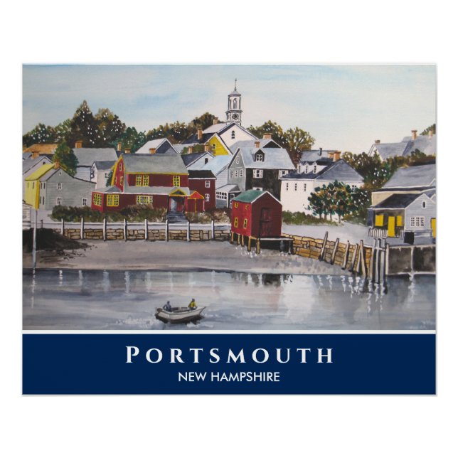 Poster Portsmouth Harbour New Hampshire USA Peinture (Devant)