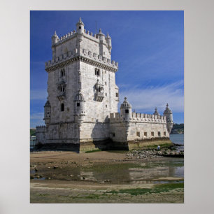Poster Portugal, Lisbonne. Tour de Belém, un site classé