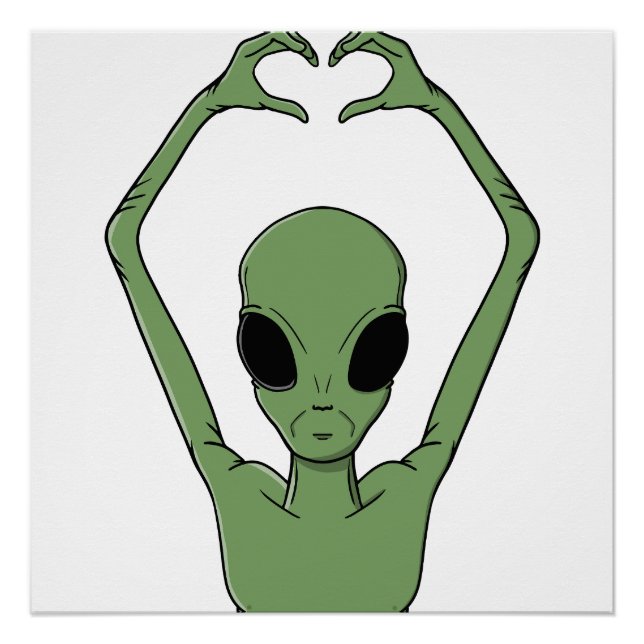 Poster Pose du cœur extraterrestre (Devant)